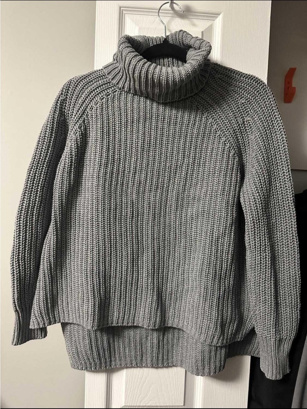 525 America Gray Turtleneck Knit Sweater